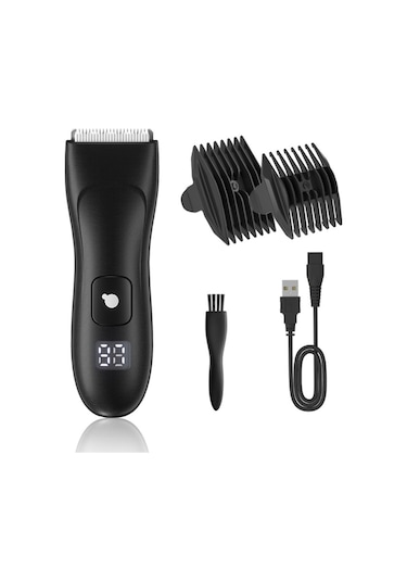 Ezere Su Geçirmez Dijital Göstergeli Saç Sakal Vücut Tıraş Makinesi