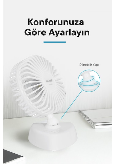 Everest EFN-504 Taşınabilir Masaüstü USB Fan