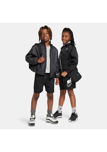Sportswear Woven Çocuk Siyah Şort Siyah