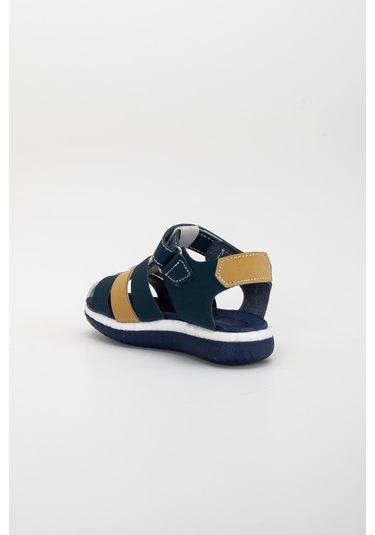 Şirin Bebe Ortopedik Kafes Buz Sarı Erkek Bebek Sandalet-1095 Sarı - Lacivert