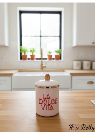 Dolce Vita Büyük Boy Kavanoz 15 Cm Pembe