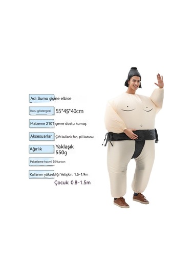 Lıcorıce Kukla Elbiseleri Sumo Şişme Giyim Yetişkin Mavi