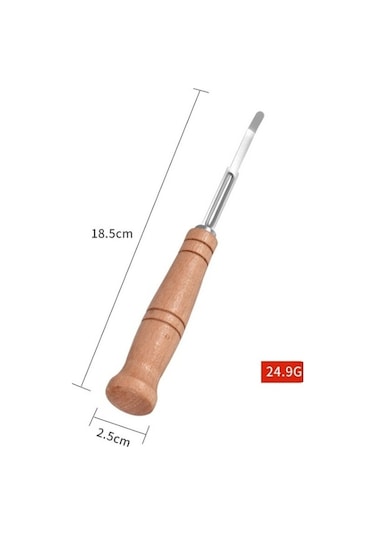 Ekmek Kesme Fransız Çubuk Bıçağı, Hamur Açı Ölçer, Kavisli Paslanmaz Çelik Ahşap Saplı Kesici Diğer