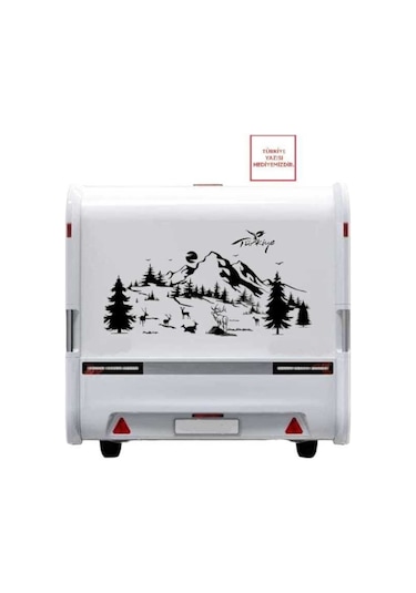 Geyikli Dağ Karavan Sticker Kamp Doğa