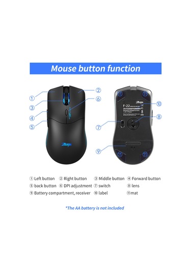 Springsun Zelotes F-22 2.4Ghz Kablosuz Optik Mouse