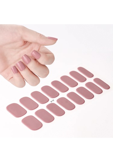 16 İpuçları/adet Yarı Kürlenmiş Jel Tırnak Şeritleri Pembe 21 Renk Seçmek İçin Jel Tırnak Çıkartmalar Çıkartması Bordo Parlak Uv Tırnak Sarar Çıkartmalar Gökyüzü Mavi