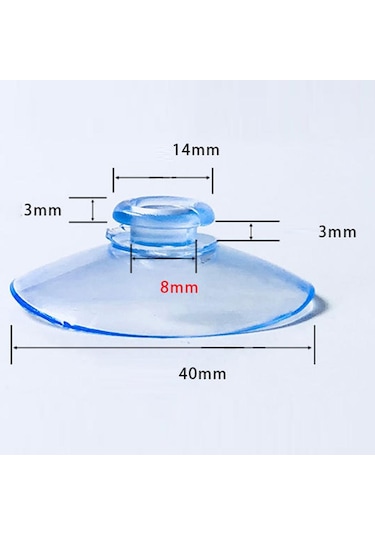 10 Adet Vakum Güçlü Vantuz Kaymaz Suckers Pedleri Cam Masa Enayi Pedleri 20mm Şeffaf