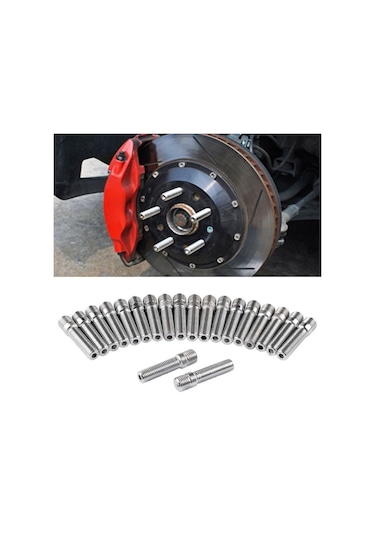 Cbtx 20 Adet 5.8cm Evrensel Araba Modifikasyonu Genişletilmiş Tekerlekler Saplama Dönüşüm M12x1.25 İla M12x1.5 Vida Adaptörü Ln032 Ln033 Ln044