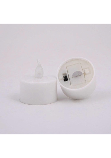 48'li Paket Gerçekçi Ve Parlak Pil İle Çalışan Titrek Alevsiz Led Isıtma Işıkları, Piller Dahil - Sarı Diğer