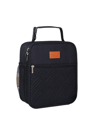 Jian Fan Taşını'dir El Çantası Yemek Kutusu Çantası-siyah Siyah