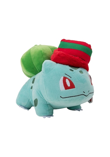 Pokemon Pelüş Figür Yılbaşı Serisi - Bulbasaur 20cm Pkw3377 Renkli