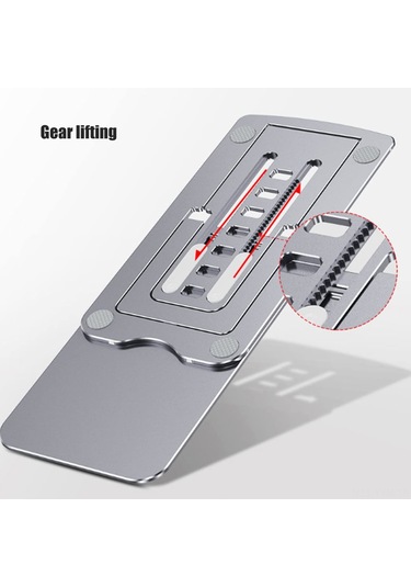 Geeksen Alüminyum Kollu Masaüstü Telefon Tutucu, 7 Açıyla Ayarlanabilir, Çift Taraflı Vidalı, 12 İnç Tablet/notebook Uyumlu, Katlanabilir Taşınabilir, Gümüş Renk