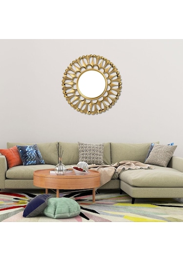 Suntek Magideal İskandinav Duvar Aynası Altın Çerçeve Koridor D