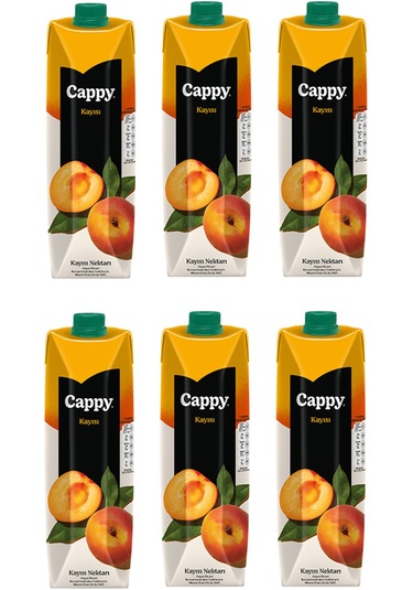Cappy Kayısı Nektarı 1 Lt X 6 Adet