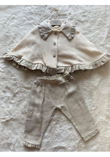 Bolerolu 3 Lü Takım Bej