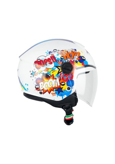 Cgm 261G Mini Comıcs Çocuk Kaskı Beyaz Mavi