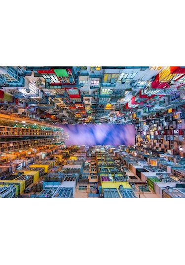Enjoy 1000 Parça Renkli Apartman - Hong Kong Puzzle