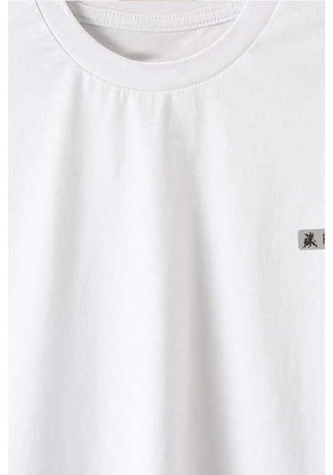 Rakerplus Beyaz %100 Pamuk Unisex Kısa Kollu Çocuk Tişört Beyaz