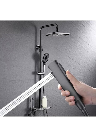 Fleko Piano C Plus Uzun Duş Sistemi Siyah