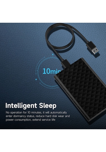 Leezsing Lenovo S-02 Usb 3.0 Taşınabilir Hdd Kutusu - 2.5" Sata, Hızlı Veri Aktarımı, Araçsız Kurulum
