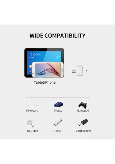 Monyee Micro Usb Otg Dönüştürücü - Usb 2.0, Dosya Aktarımı, Usb Bellek/ Klavye/ Oyun Kolu Bağlantısı, Huawei/xiaomi/oppo/android Telefonlar İçin, Beyaz