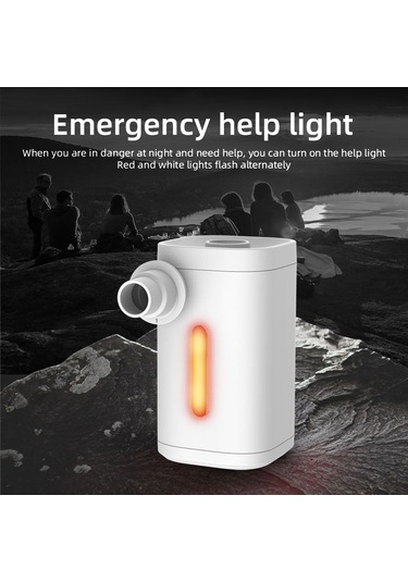 Yifomall 4000 Mah Pil İle Kablosuz Çift Fonksiyonlu Hava Doldurma/çekme Led Işıklı Mini Taşınabilir Hava Pompa - Dış Mekan Ve Ev Kullanıma Uygun