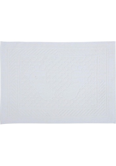 Mira Home Ayak İzli Banyo Havlusu % 100 Pamuk Yumuşak Ayak Havlusu 50x70 Cm Krem