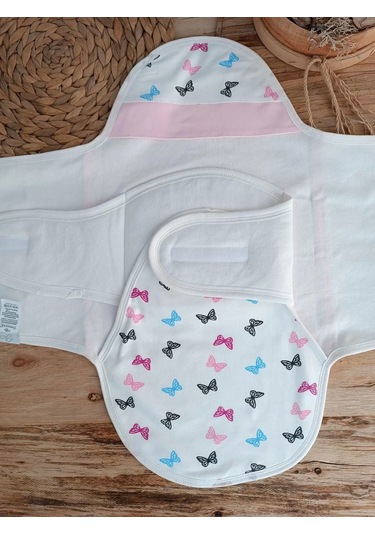 Yenidoğan İlk Baharın Ceylanı Nakışlı Çıt Çıt Kapama Bebek Kundak Ekru ekru