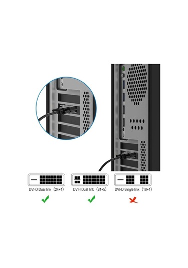Ancheyn Dvi To Dvi Monitör Ekran Kablosu 1.5 Metre Ara Bağlantı Dvi-d 24+1 4577