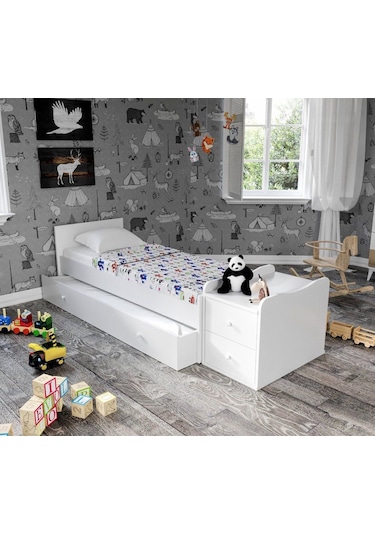 Baby Darling Sansa Büyüyen Beşik Beyaz Mdf Beyaz