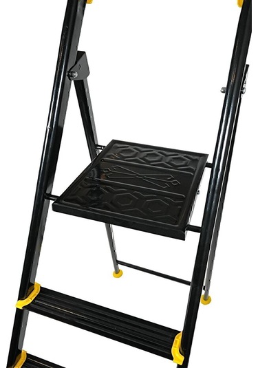 Ze Hardy 3+1 Basamaklı Özel Tasarım Hafif Merdiven Kaymaz Papuçlu Dayanıklı Paslanmaz 3+1 Basamak