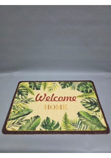 Hijyenik Kıvırcık Paspas 40x60 Cm - Islaklık Emici Kapı Önü Paspası Ekru