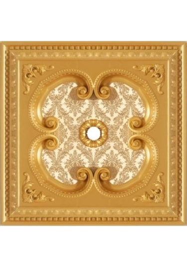 60x60 Kare Altın Renk Saray Tavan Göbek