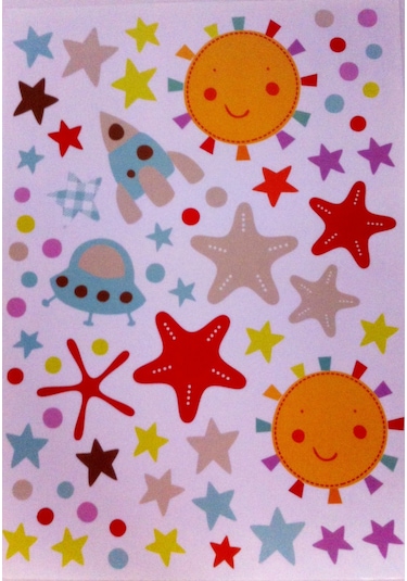 Sıa Duvar Süsü Sticker Uzaylı Desenli Pvc