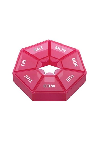 Kırmızı 1 Adet Hap Kutusu Plastik 7 Gün Tablet Şeker Kutusu Taşınabilir Depolama Tablet Tutucu Seyahat Organizatör Hap Dağıtıcı Konteyner