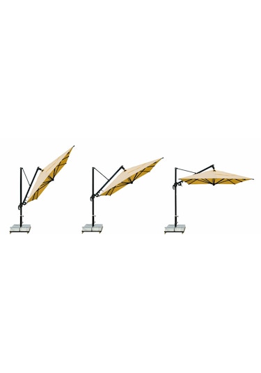 Flexi Pole Nevada Yandan Gövdeli Şemsiye 3,50x3,50 Bej