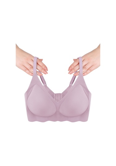 Balensiz Lazer Dikişsiz Görünmez Çıkarılabilir Pedli Sütyen Gül Kurusu