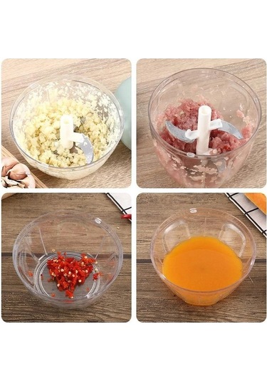 Zyzqstore 500/900 Ml Manuel Et Kıyma Sarımsak Kıyıcı Döndür Sarımsak Presi Çok Renkli Ev Dekorasyonu Çok Renkli