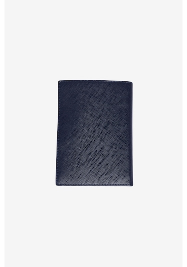 Ac&co / Altınyıldız Classics Erkek Özel Hediye Kutulu Lacivert Suni Deri El Yapımı Pasaportluk Lacivert