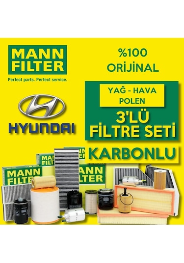 Hyundai I30 1.6 Crdı Mann-Filter Filtre Bakım Seti 2012-2016 (495581389)
