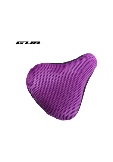 Gub Yumuşak Bisiklet Koltuğu Kapağı Ergonomi Bisiklet Sele Nefes Alabilir 3d Petek Örgü Koltuk Minderi Renk: Mor Kırmızı