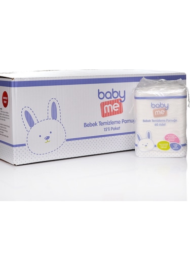 Baby Me Bebek Temizleme Pamuğu 15 x 60 Adet