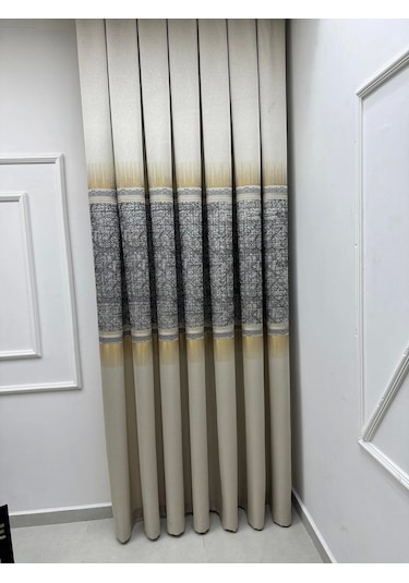 Nivemeshome Nilüfer V -122 1/3 Sık Pileli Fon Perde Apm Krem