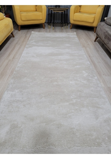 Arbese Kesme Yolluk Kaymaz Taban Yumuşak Peluş Halı Açık Vizon Ackvznarbs