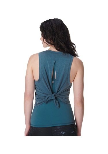 Sweaty Betty Sweaty Betty Soft Flow Double Up Bra Tank Kadın Mavi Fitness Bra 5133 Mavi