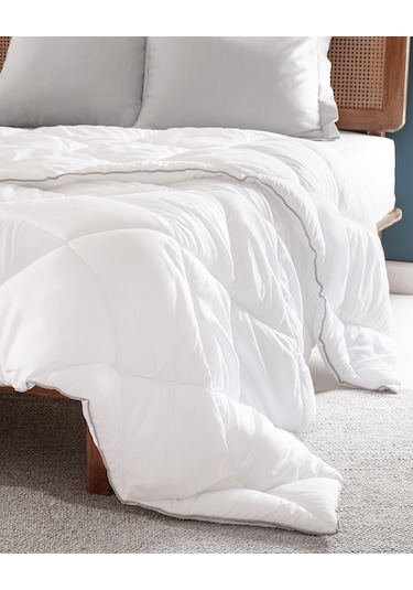 Madame Coco Leonce Micro Çift Kişilik Yorgan - Beyaz Beyaz