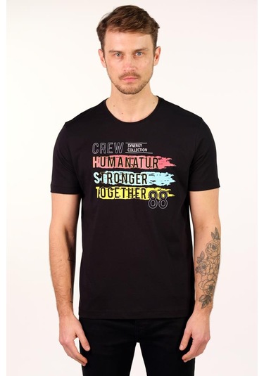 Arma Erkek Büyük Beden Bisiklet Yaka Tişört Y22374868101 Siyah