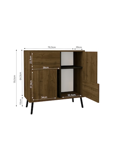 Darien Ç001 Çok Amaçlı Dolap Ceviz