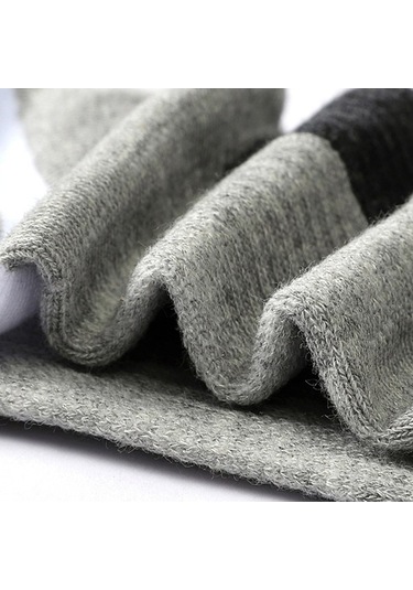 Willowhaven Erkek Pamuklu Koşu Çorapları, Nefes Alabilir, Nem Emici, Diz Üstü, 5 Çift, Gri+siyah+mavi+kahverengi Siyah