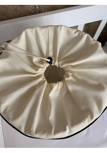 Hs Hometex Sailor Boy Nakışlı Bez Oyuncak & Kirli Sepeti Krem